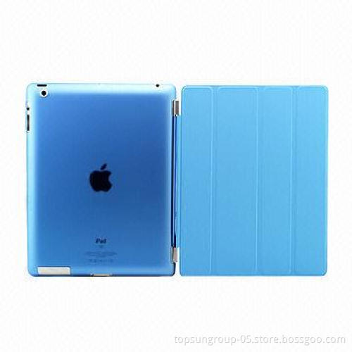 PC Transparent + Shell Fiber Smart Cover, Perfect Partner for iPad 2/3/4, Available in 10 Colors